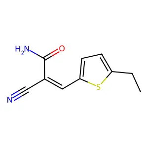 2-Cyano-3-(5-ethyl-2-thienyl)acrylamide structure