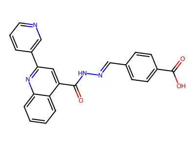 4-[[(2-pyridin-3-ylquinoline-4-carbonyl)hydrazinylidene]methyl]benzoic Acid structure