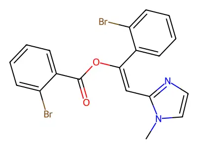 [(E)-1-(2-bromophenyl)-2-(1-methylimidazol-2-yl)ethenyl] 2-bromobenzoate structure