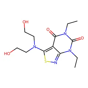 3-[bis(2-hydroxyethyl)amino]-5,7-diethyl-[1,2]thiazolo[3,4-d structure