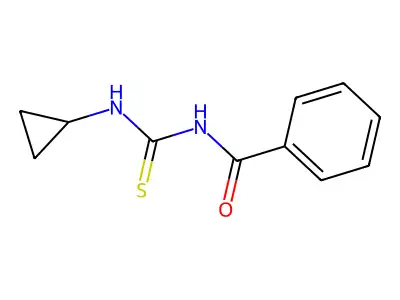 Benzamide, N-[(cyclopropylamino)thioxomethyl]- structure