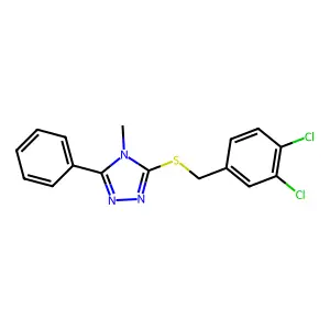 3-[(3,4-Dichlorophenyl)methylsulfanyl]-4-methyl-5-phenyl-1,2,4-triazole structure
