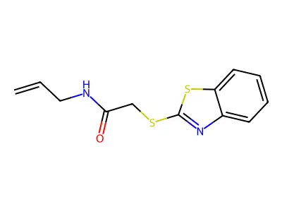 n-Allyl-2-(benzo[d]thiazol-2-ylthio)acetamide structure