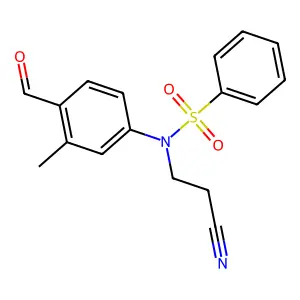 N-(2-Cyanoethyl)-N-(4-formyl-3-methylphenyl)benzenesulfonamide structure