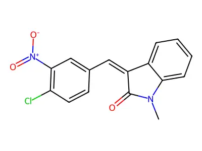 3-[(4-Chloro-3-nitrophenyl)methylidene]-1-methylindol-2-one structure