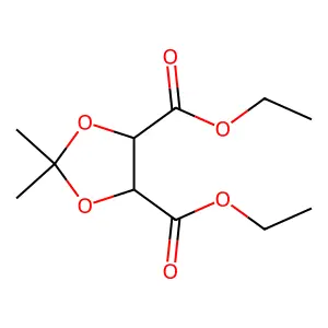 Diethyl 2,2-dimethyl-1,3-dioxolane-4,5-dicarboxylate structure
