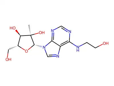 N-(2-hydroxyethyl)-2'-C-methyl-Adenosine structure