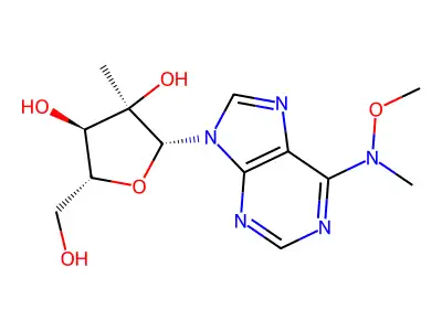 N-methoxy-N-methyl-2'-C-methyl-Adenosine structure