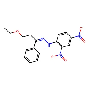 1-(2,4-Dinitrophenyl)-2-(3-ethoxy-1-phenylpropylidene)hydrazine structure