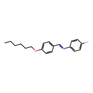 p-n-Hexyloxybenzylideneamino-p'-fluorobenzene structure