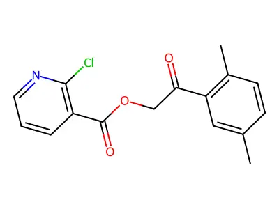 2-(2,5-Dimethylphenyl)-2-oxoethyl 2-chloropyridine-3-carboxylate structure