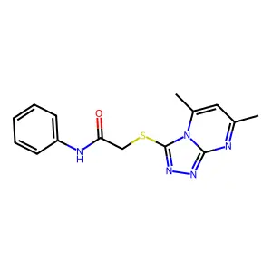 2-({5,7-dimethyl-[1,2,4]triazolo[4,3-a]pyrimidin-3-yl}sulfanyl)-N-phenylacetamide structure