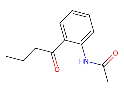 N-(2-(1-Oxobutyl)phenyl)acetamide structure