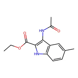 Ethyl 3-(acetylamino)-5-methyl-1H-indole-2-carboxylate structure
