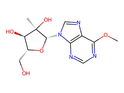 2'-C-Methyl-6-O-methylinosine structure