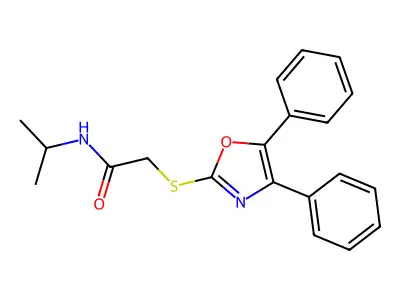 2-((4,5-Diphenyloxazol-2-yl)thio)-N-isopropylacetamide structure