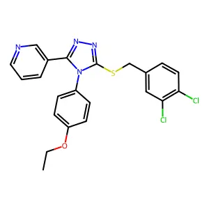 3-(5-((3,4-Dichlorobenzyl)thio)-4-(4-ethoxy-PH)-4H-1,2,4-triazol-3-YL)pyridine structure