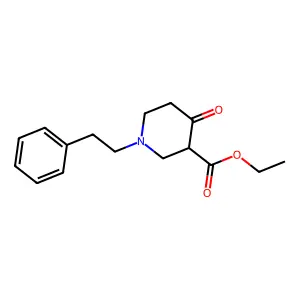 3-Piperidinecarboxylicacid, 4-oxo-1-(2-phenylethyl)-, ethyl ester structure