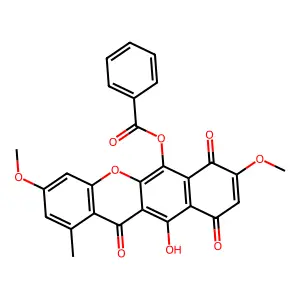 Mono-O-benzoyl bikaverin structure