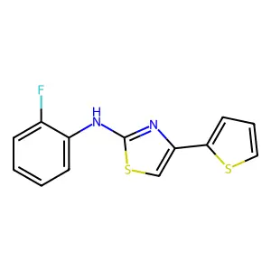 N-(2-fluorophenyl)-4-thiophen-2-yl-1,3-thiazol-2-amine structure