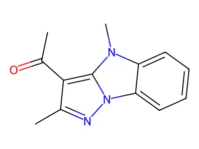 1-(2,4-dimethyl-4H-pyrazolo[1,5-a]benzimidazol-3-yl)ethanone structure