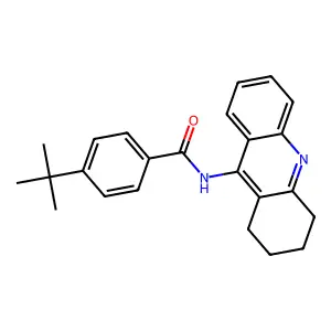 4-tert-butyl-N-(1,2,3,4-tetrahydroacridin-9-yl)benzamide structure