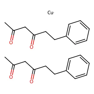 Copper;bis(6-phenylhexane-2,4-dione) structure