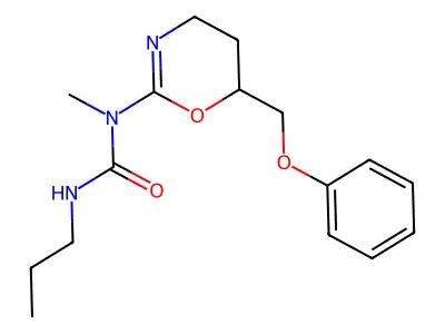Urea, N-(5,6-dihydro-6-(phenoxymethyl)-4H-1,3-oxazin-2-yl)-N-methyl-N'-propyl- structure