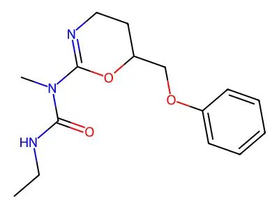 Urea, N-(5,6-dihydro-6-(phenoxymethyl)-4H-1,3-oxazin-2-yl)-N'-ethyl-N-methyl- structure