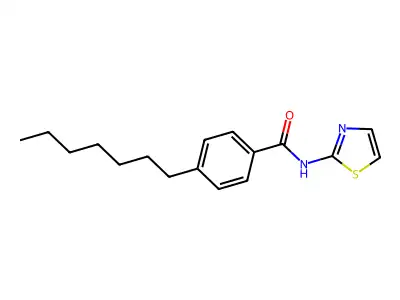 4-heptyl-N-(1,3-thiazol-2-yl)benzamide structure