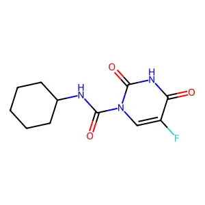 1-Cyclohexylcarbamoyl-5-fluorouracil structure
