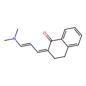 2-[3-(Dimethylamino)prop-2-enylidene]-3,4-dihydronaphthalen-1-one structure