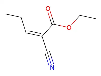 Ethyl 2-cyanopent-2-enoate structure