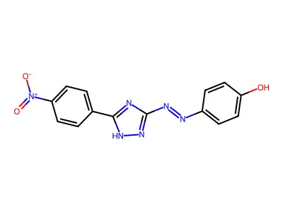 4-{[5-(4-nitrophenyl)-1H-1,2,4-triazol-3-yl]diazenyl}phenol structure