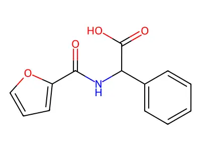 (2-furoylamino)(phenyl)acetic acid structure