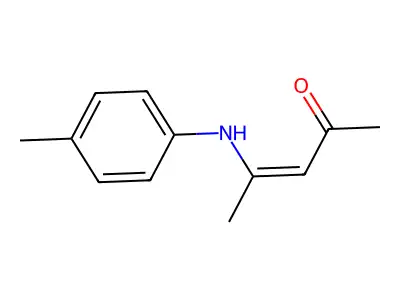 (3Z)-4-[(4-methylphenyl)amino]pent-3-en-2-one structure