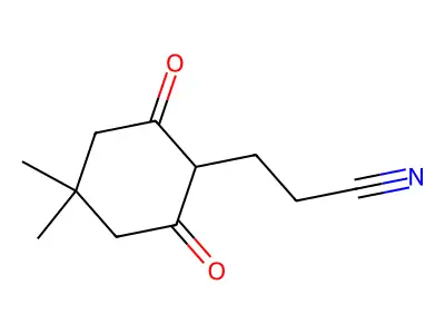 2-(2-Cyanoethyl)-5,5-dimethyl-1,3-cyclohexanedione structure