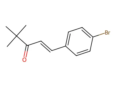 1-(4-Bromophenyl)-4,4-dimethylpent-1-en-3-one structure
