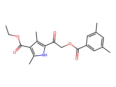 Ethyl 5-[2-(3,5-dimethylbenzoyl)oxyacetyl]-2,4-dimethyl-1H-pyrrole-3-carboxylate structure