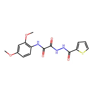 N-(2,4-dimethoxyphenyl)-2-oxo-2-[2-(thiophene-2-carbonyl)hydrazinyl]acetamide structure