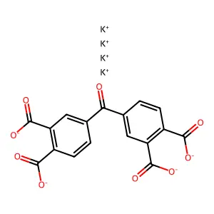1,2-Benzenedicarboxylic acid, 4,4'-carbonylbis-, potassium salt (1:4) structure
