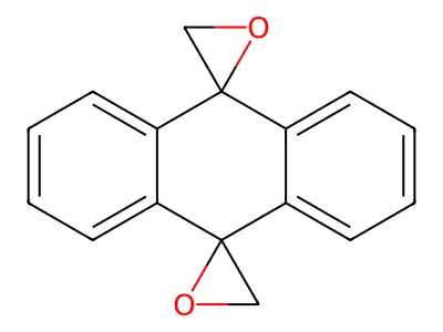 Dispiro(oxirane-2,9'(10'H)-anthracene-10',2''-oxirane) structure