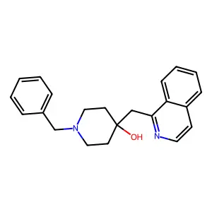 1-Benzyl-4-(isoquinolin-1-ylmethyl)piperidin-4-ol structure