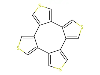 Cycloocta[1,2-c:3,4-c':5,6-c'':7,8-c''']tetrathiophene structure