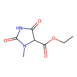 Ethyl 3-methyl-2,5-dioxoimidazolidine-4-carboxylate structure