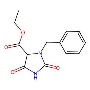 Ethyl 3-benzyl-2,5-dioxoimidazolidine-4-carboxylate structure