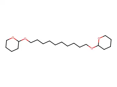 2H-Pyran, 2,2'-[1,10-decanediylbis(oxy)]bis[tetrahydro- structure