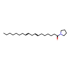 1-(1-Oxo-7,10-octadecadienyl)pyrrolidine structure