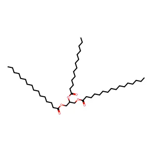 (3-Hexadecanoyloxy-2-tetradecanoyloxypropyl) hexadecanoate structure