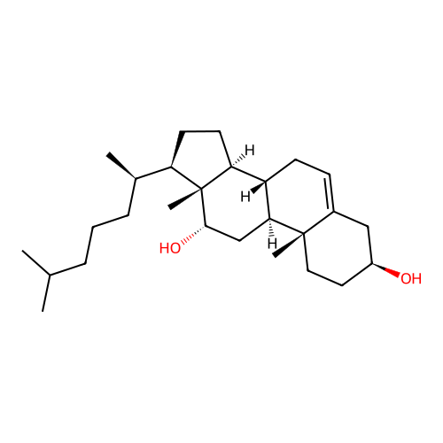 5-Cholestene-3beta,12alpha-diol structure